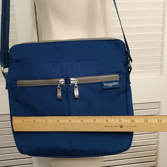 Baggallini Adjustable Crossbody Bag Blue Gray - Picture 11 of 13